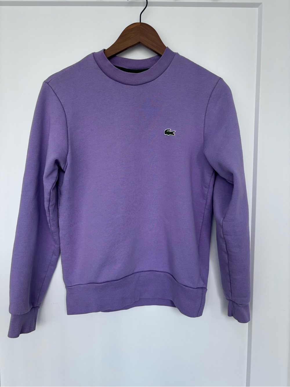 Lacoste purple fleece sweater